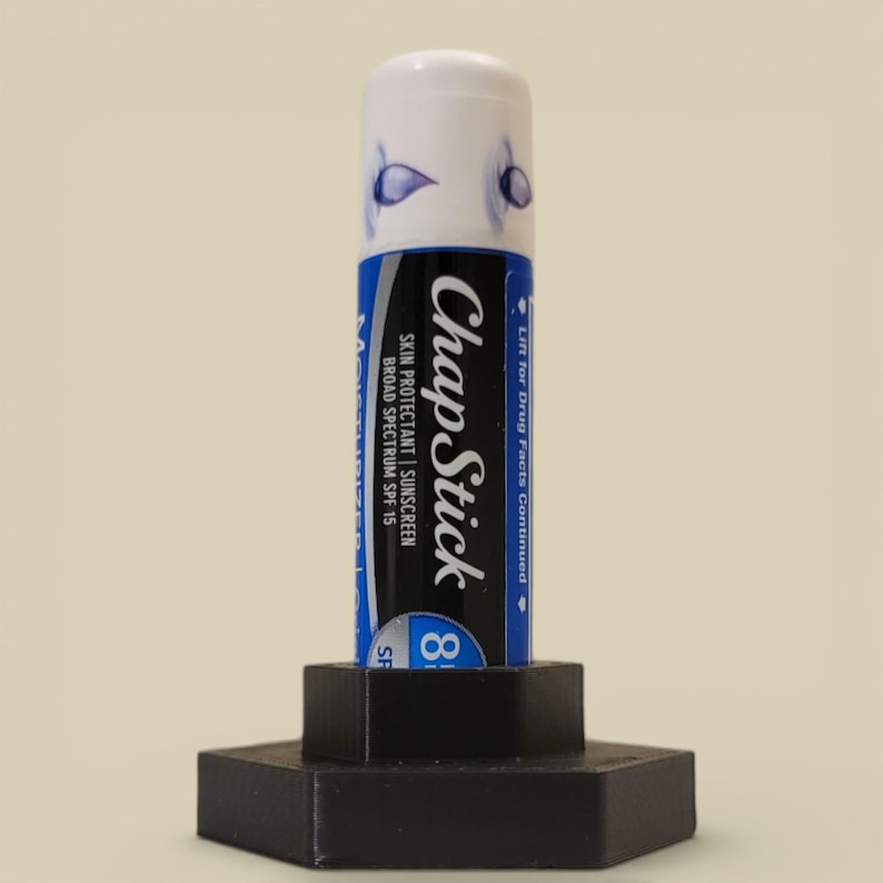 Chapstick Holder - Upright Lip Balm Stand for Desk - Vanity & Nightstand, Stocking Stuffer Gift