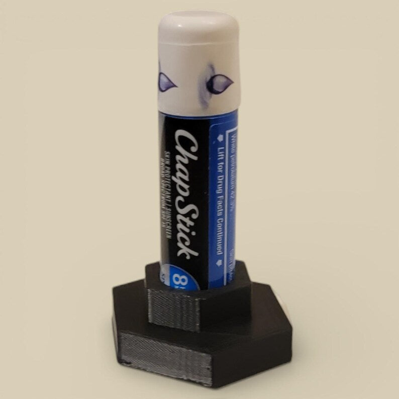 Chapstick Holder - Upright Lip Balm Stand for Desk - Vanity & Nightstand, Stocking Stuffer Gift