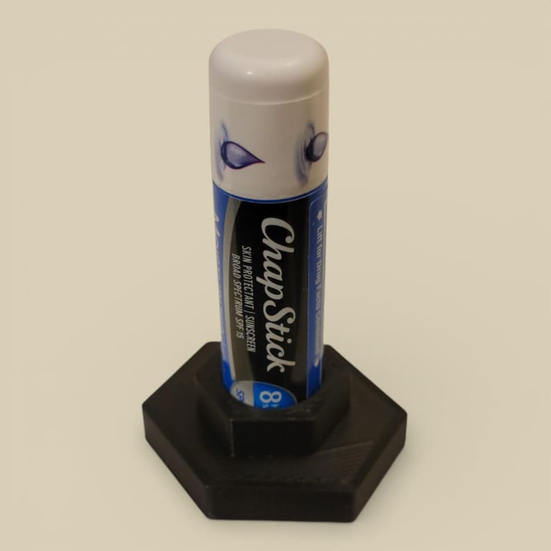Chapstick Holder - Upright Lip Balm Stand for Desk - Vanity & Nightstand, Stocking Stuffer Gift