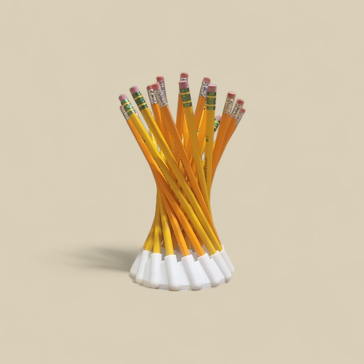 Hyperboloid Pencil Holder – Modern Desk Organizer for 24 Pencils, Geometric Display Stand, Minimalist Office Decor
