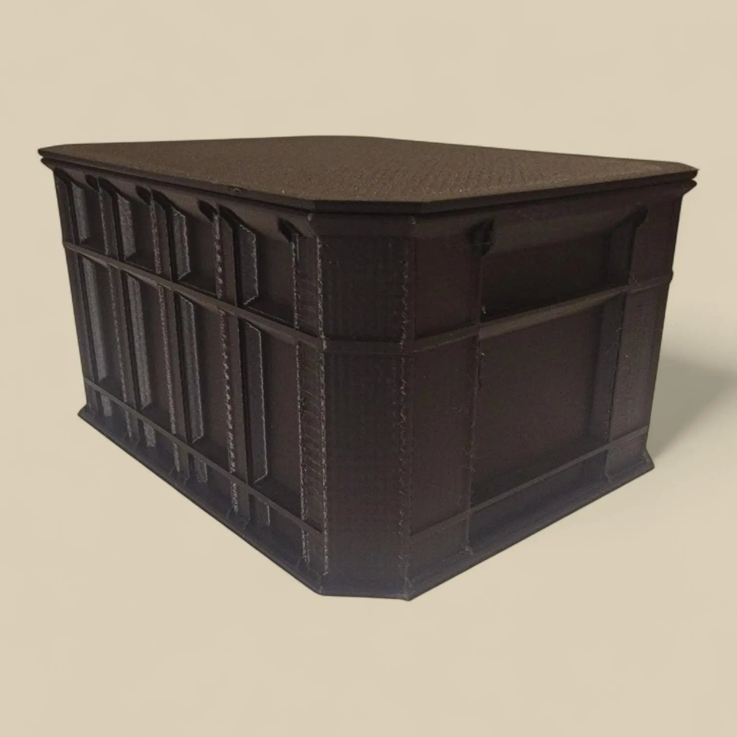 Storage Crate Box with Lid – Small Organizer for Desk, Shelf, or Home