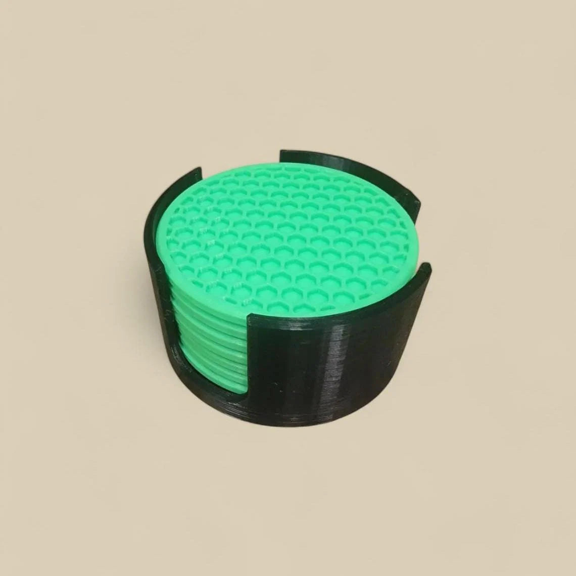 Coaster Set - Unique Plastic Coasters for Modern Living Room Decor!  Set of Seven Coasters for Drinks - Coasters Set