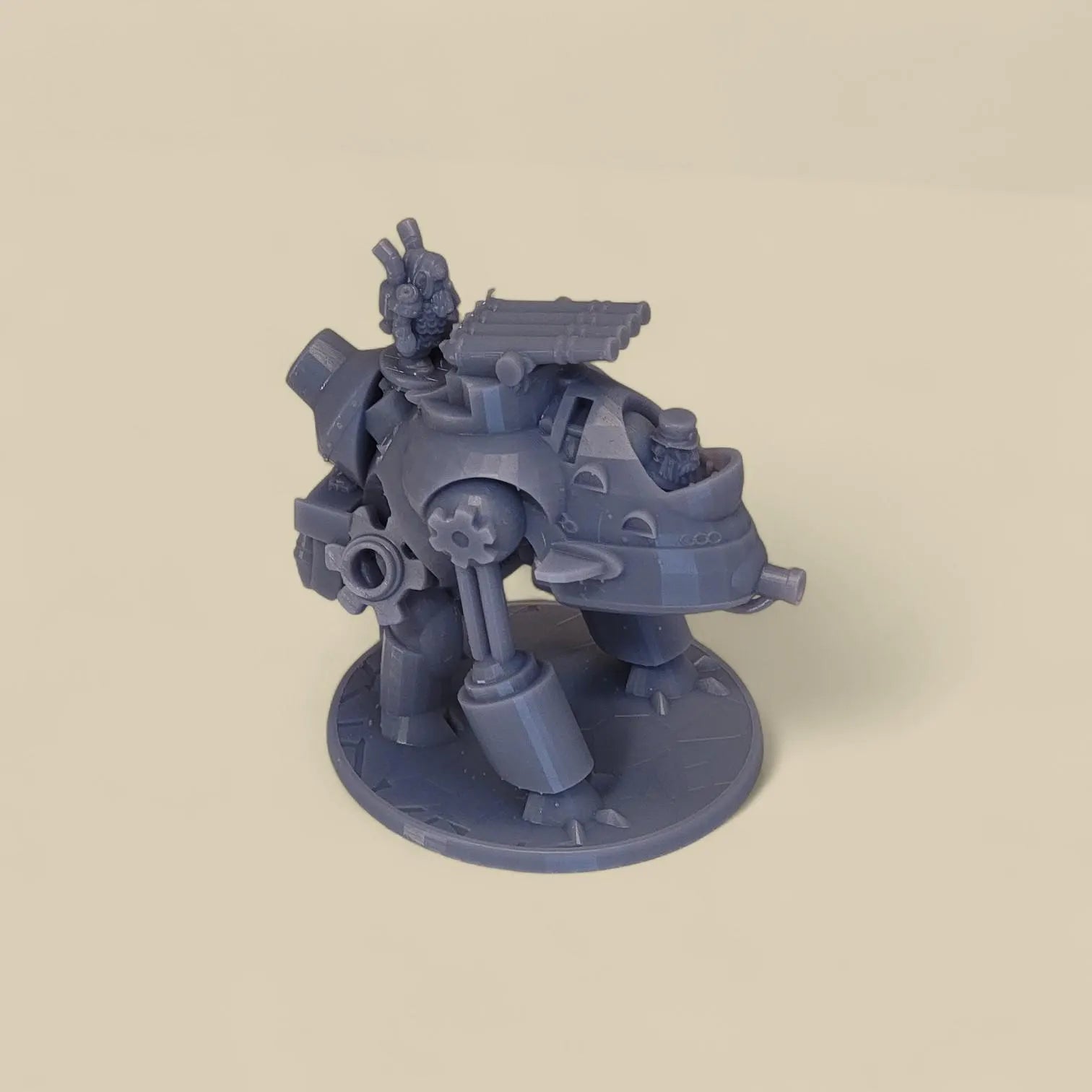 Dwarven Cannon Mech Miniature with Base – Resin Model for Tabletop Games