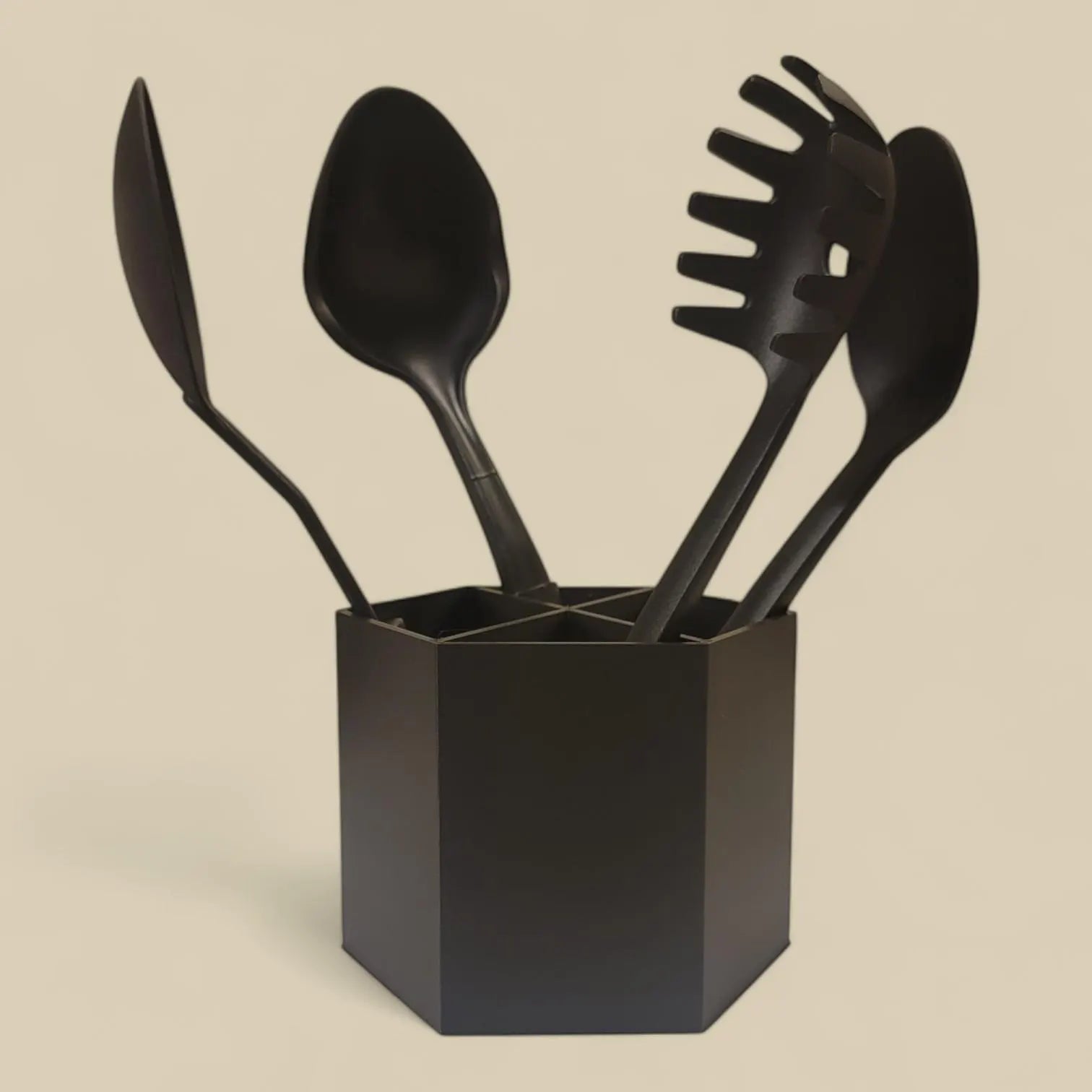 Hexagon Utensil Holder – Kitchen Organizer for Spoons, Spatulas, Cooking Tools, & Cutlery