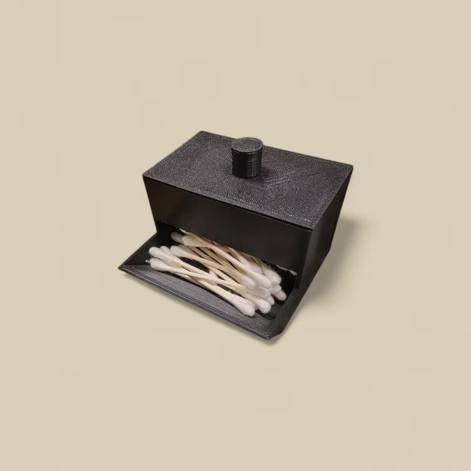 Q-Tip Dispenser - Functional Organizer for Countertop Cotton Swab Storage
