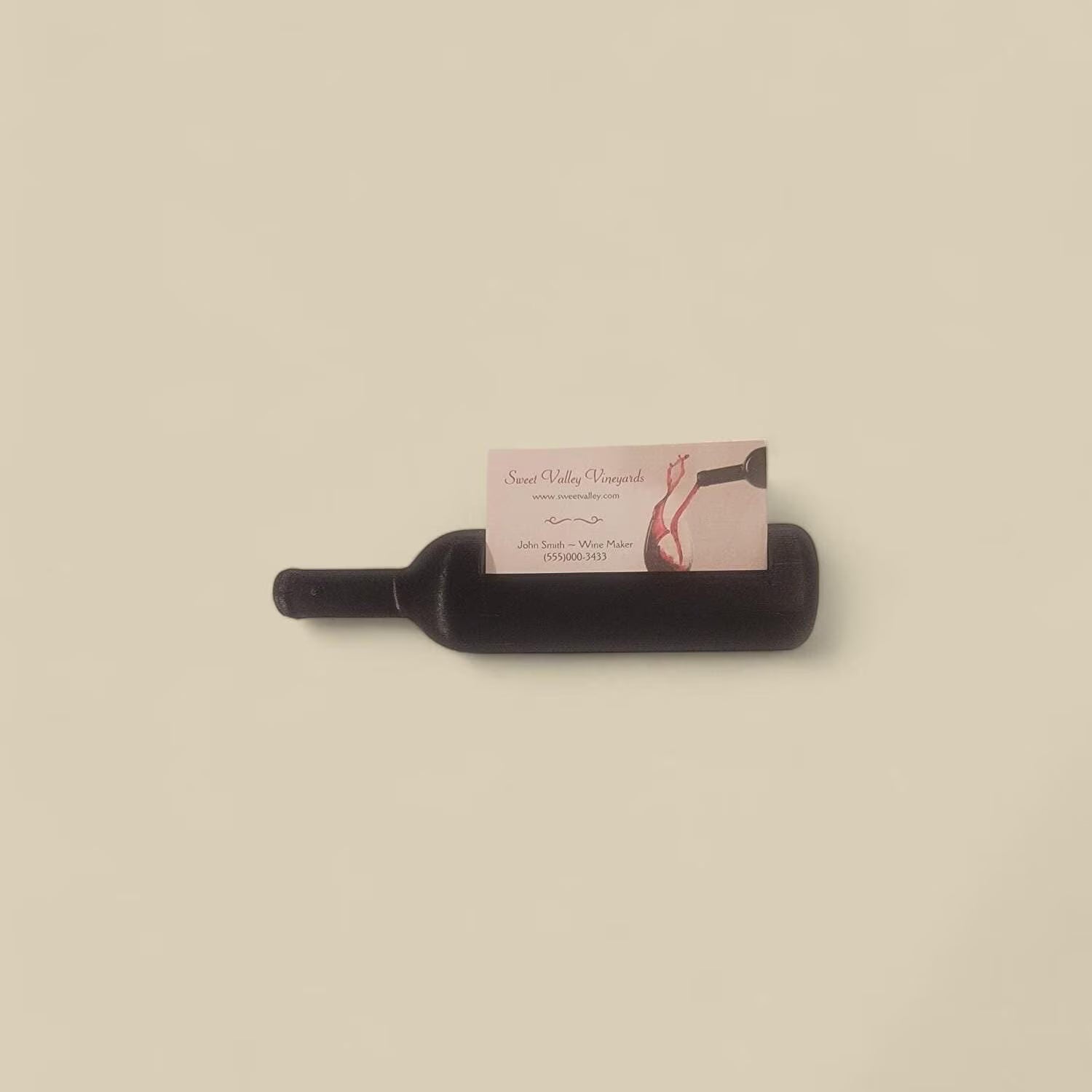 Wine Bottle Business Card Holder – Perfect Business Card Display for Wineries, Restaurants, and Tasting Rooms