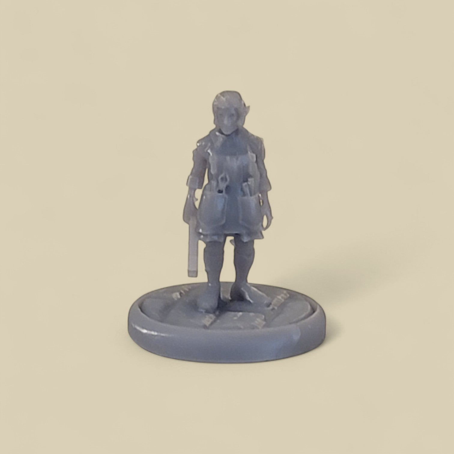Rock Gnome Miniature with Base – Resin Figurine for Tabletop Games