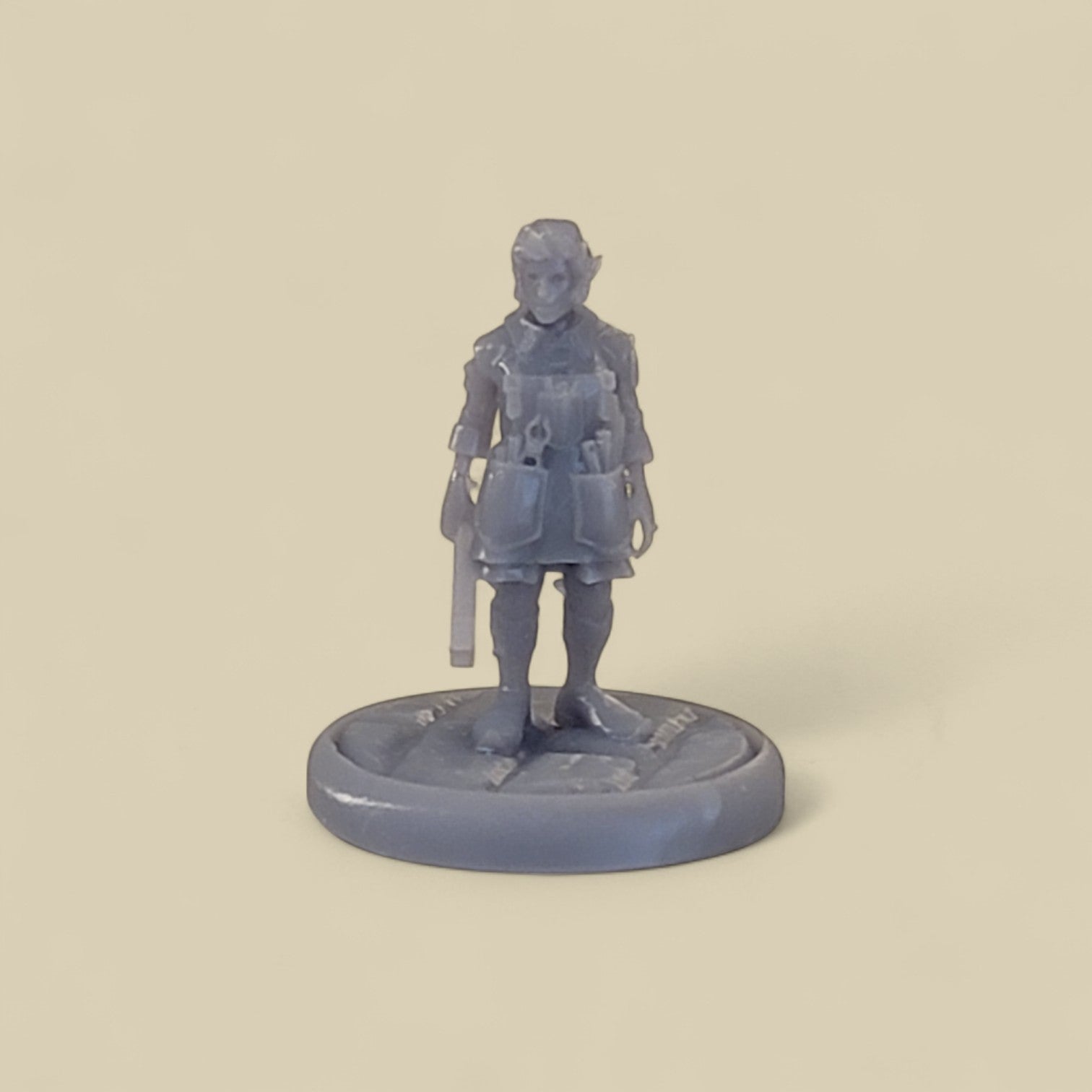 Rock Gnome Miniature with Base – Resin Figurine for Tabletop Games