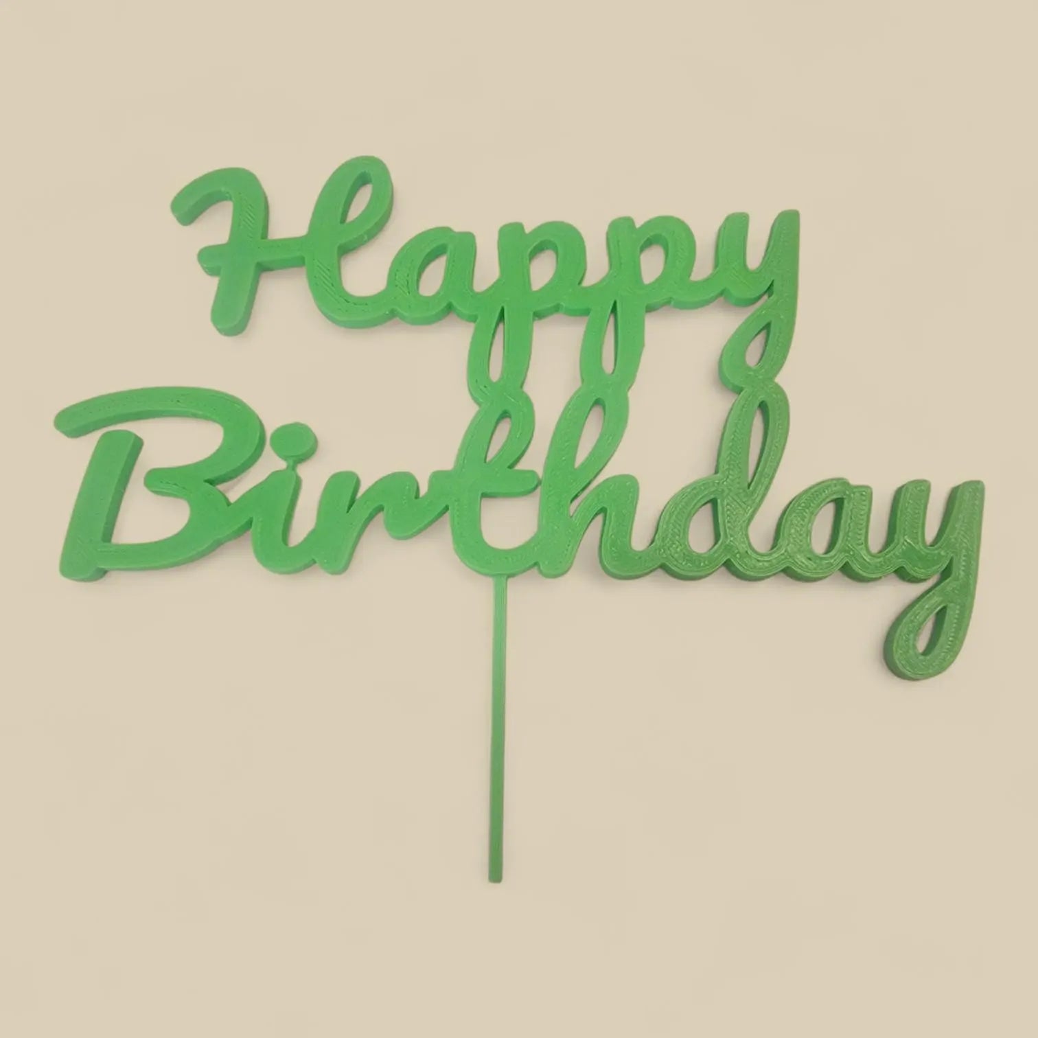 Happy Birthday Cake Topper – Elegant Cake Decoration for Birthday Parties, Reusable Cake Sign
