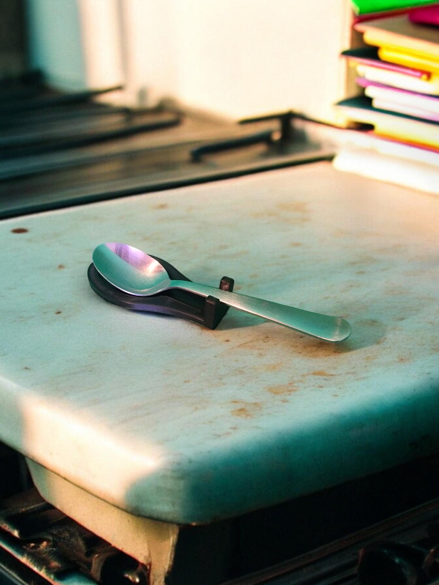 Spoon Rest for Cooking and Baking - Sturdy Spoon Holder for Stirring Spoons on Kitchen Countertop