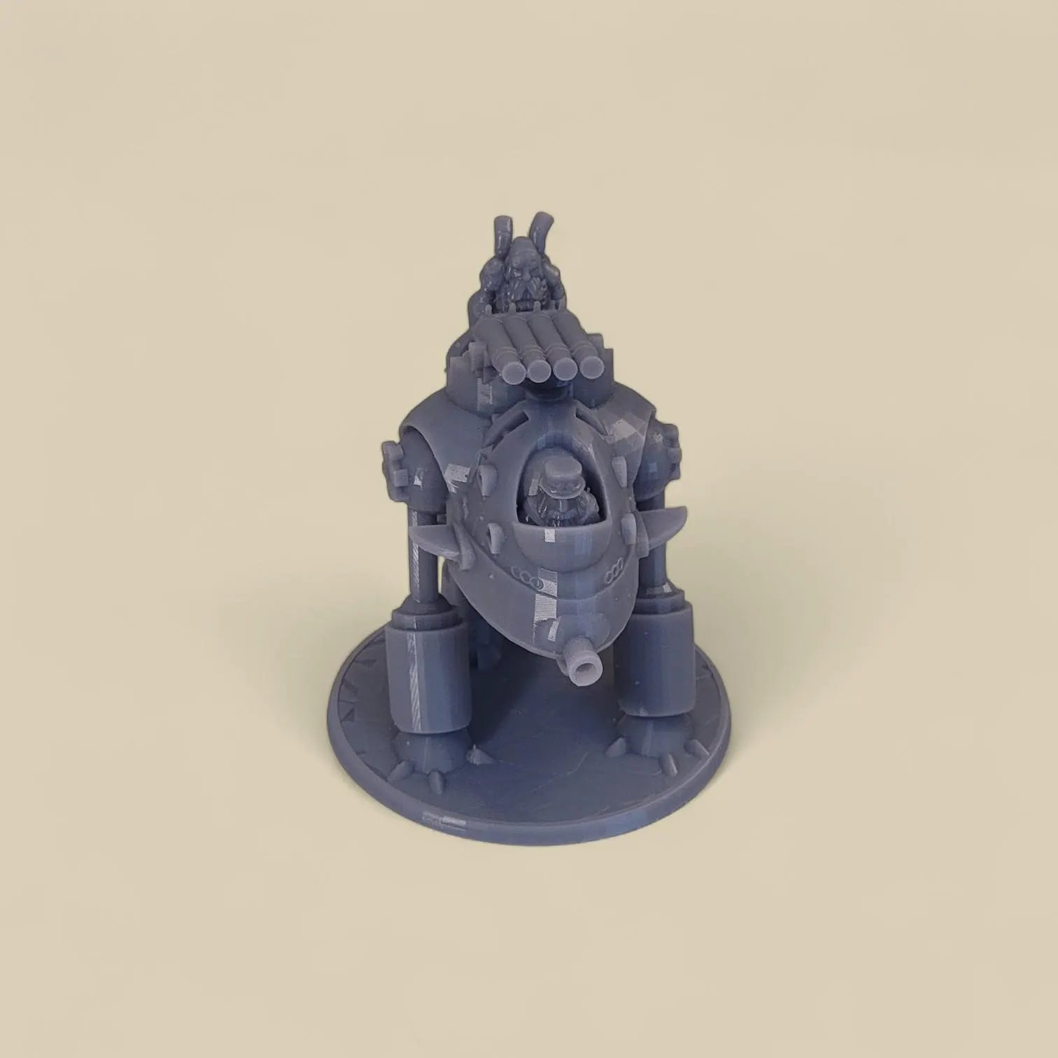 Dwarven Cannon Mech Miniature with Base – Resin Model for Tabletop Games