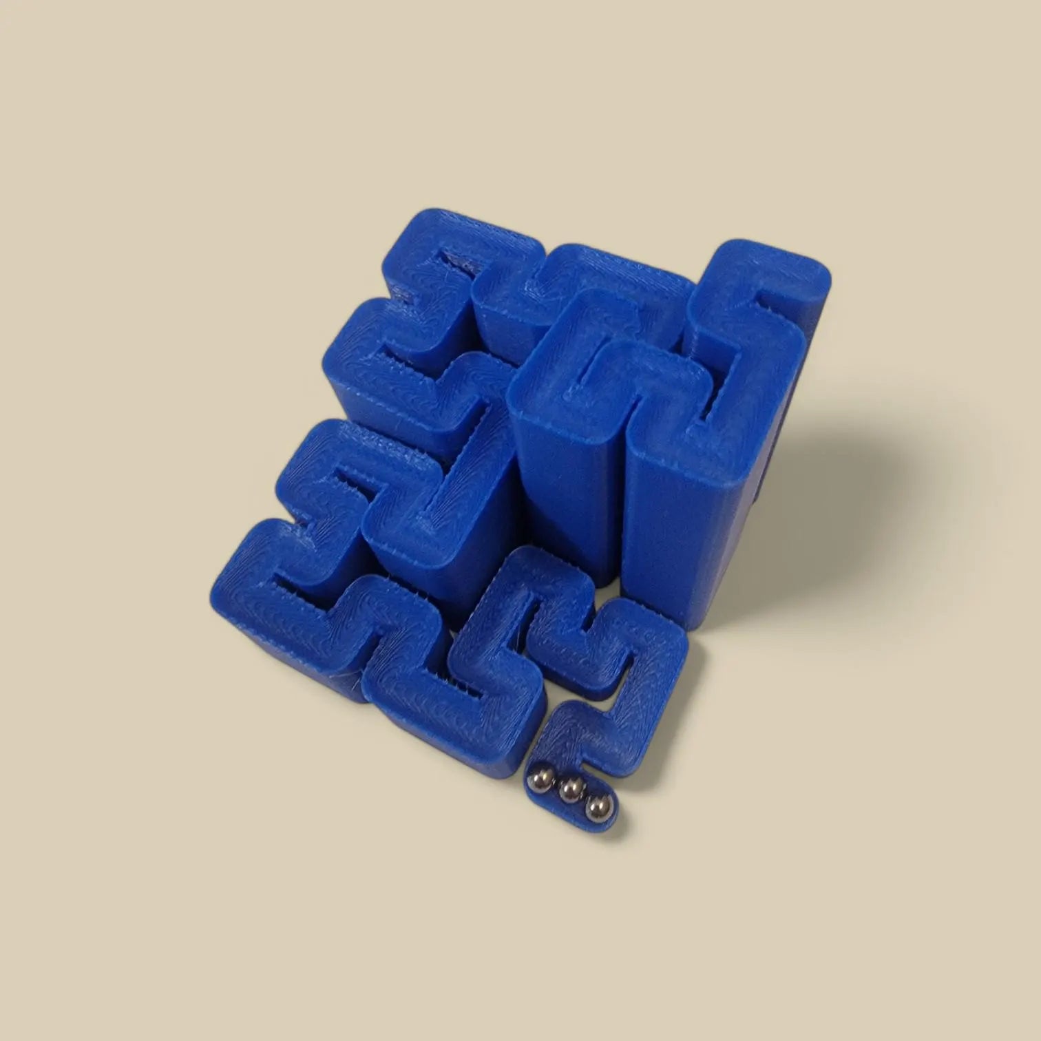 Hilbert Curve Marble Run - Geometric Marble Track, STEM Toy, Desk Decor, 3/16" Bearings Included