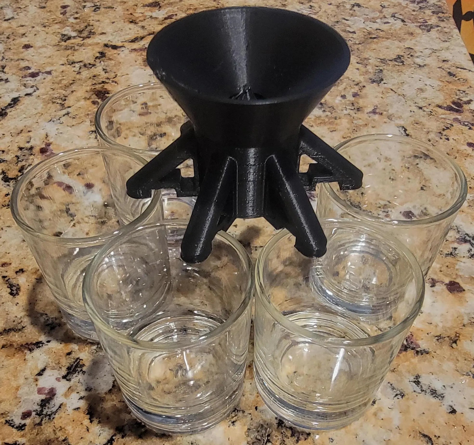 Six Way Shot Dispenser for Even Pouring – Plastic Liquor Dispenser for Parties, Home Bar, Cocktails & Drinking Games