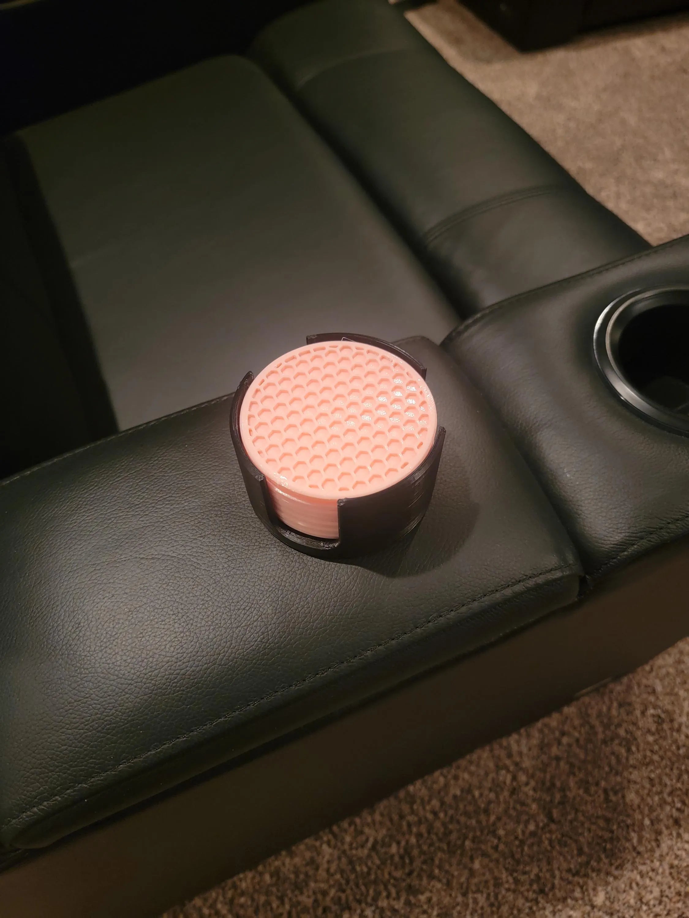 Coaster Set - Unique Plastic Coasters for Modern Living Room Decor!  Set of Seven Coasters for Drinks - Coasters Set