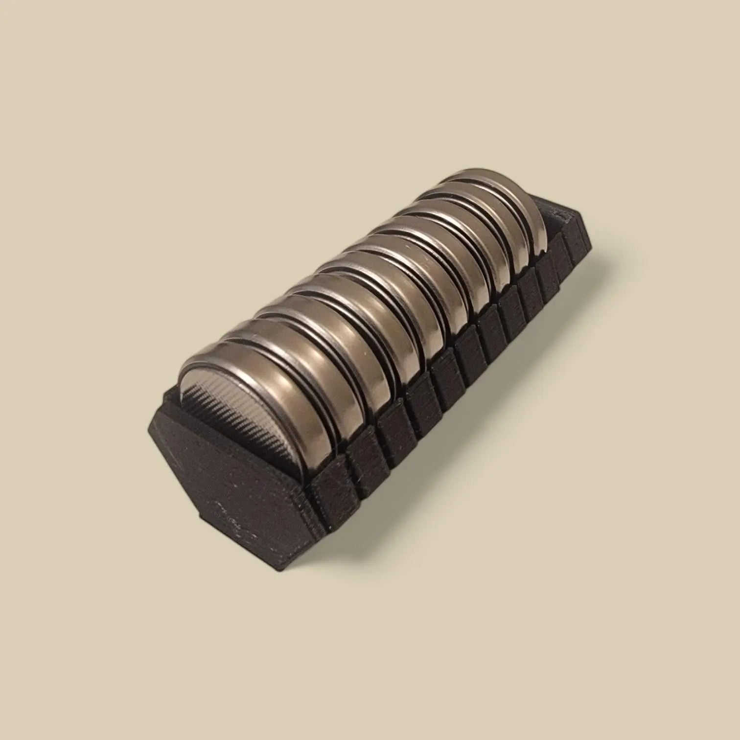 CR2450 Battery Holder - Compact Organizer for Up To 12 Button Cell Batteries, Lightweight Horizontal Storage Case for Coin Batteries