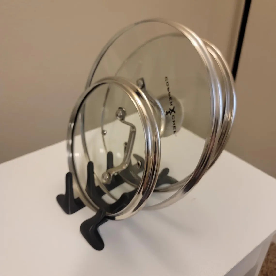 Pot Lid Stand – Kitchen Organizer for Lids and Plates – Works as a Mini Drying Rack, Too!