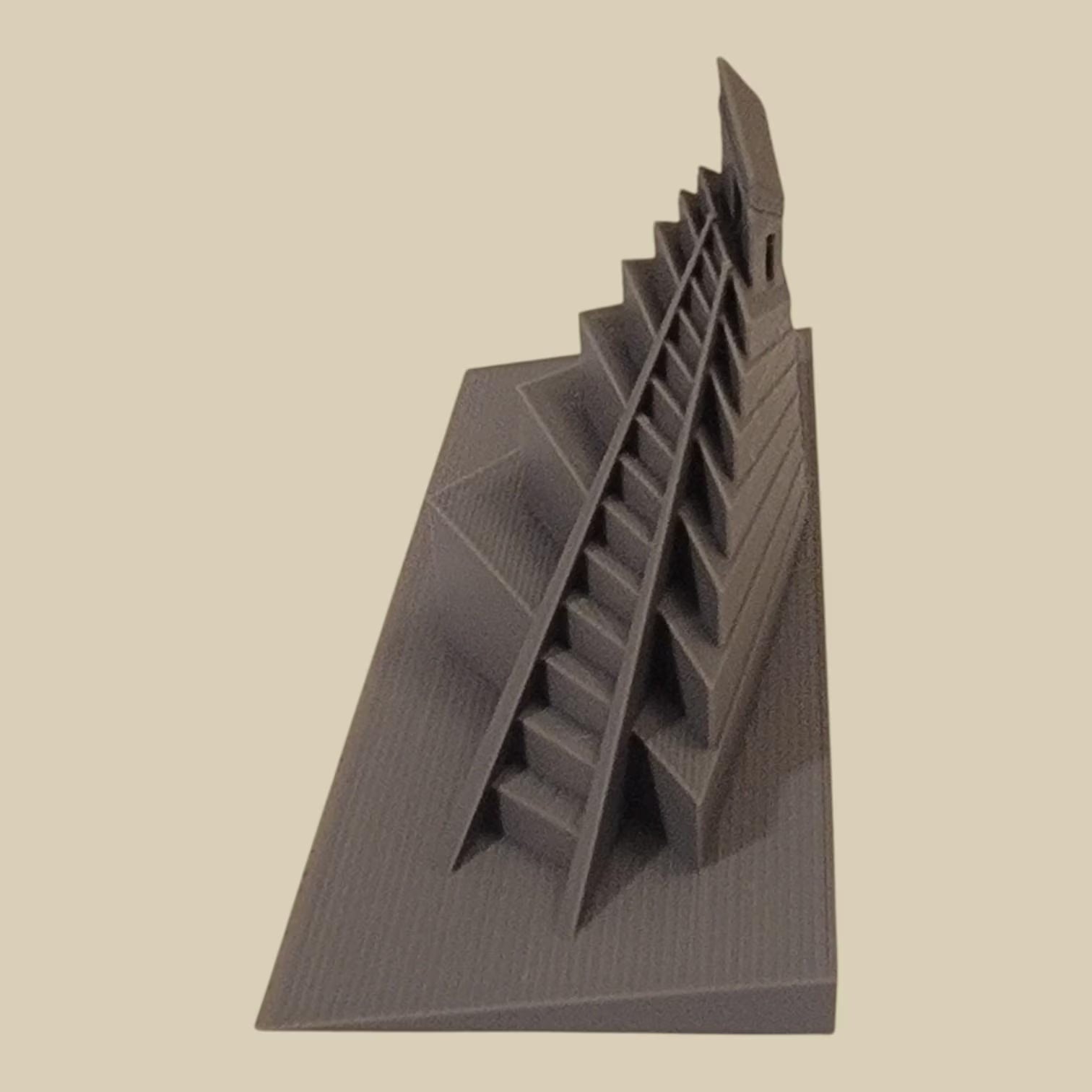 Forced Perspective Mayan Temple – Optical Illusion Piece for Decor