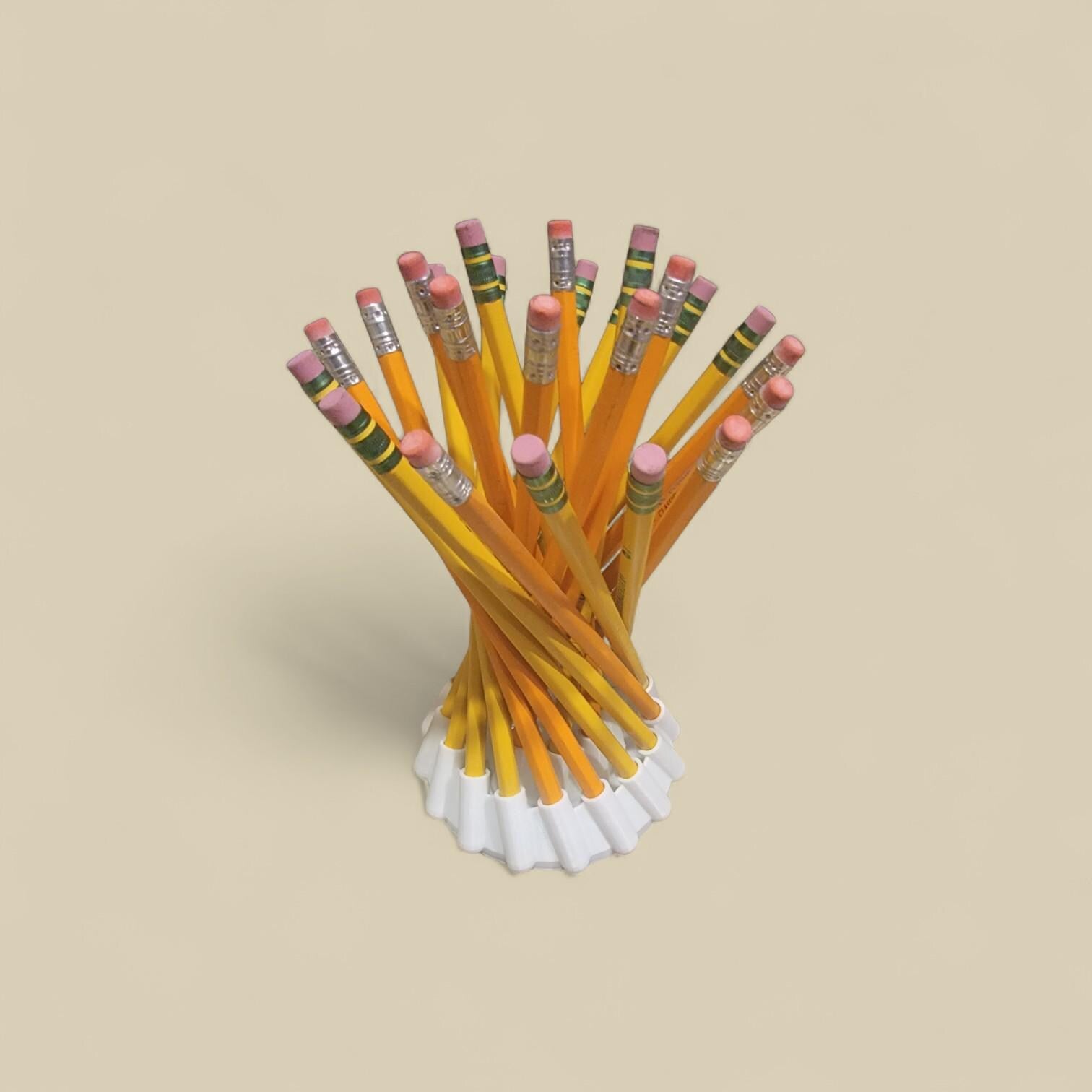 Hyperboloid Pencil Holder – Modern Desk Organizer for 24 Pencils, Geometric Display Stand, Minimalist Office Decor