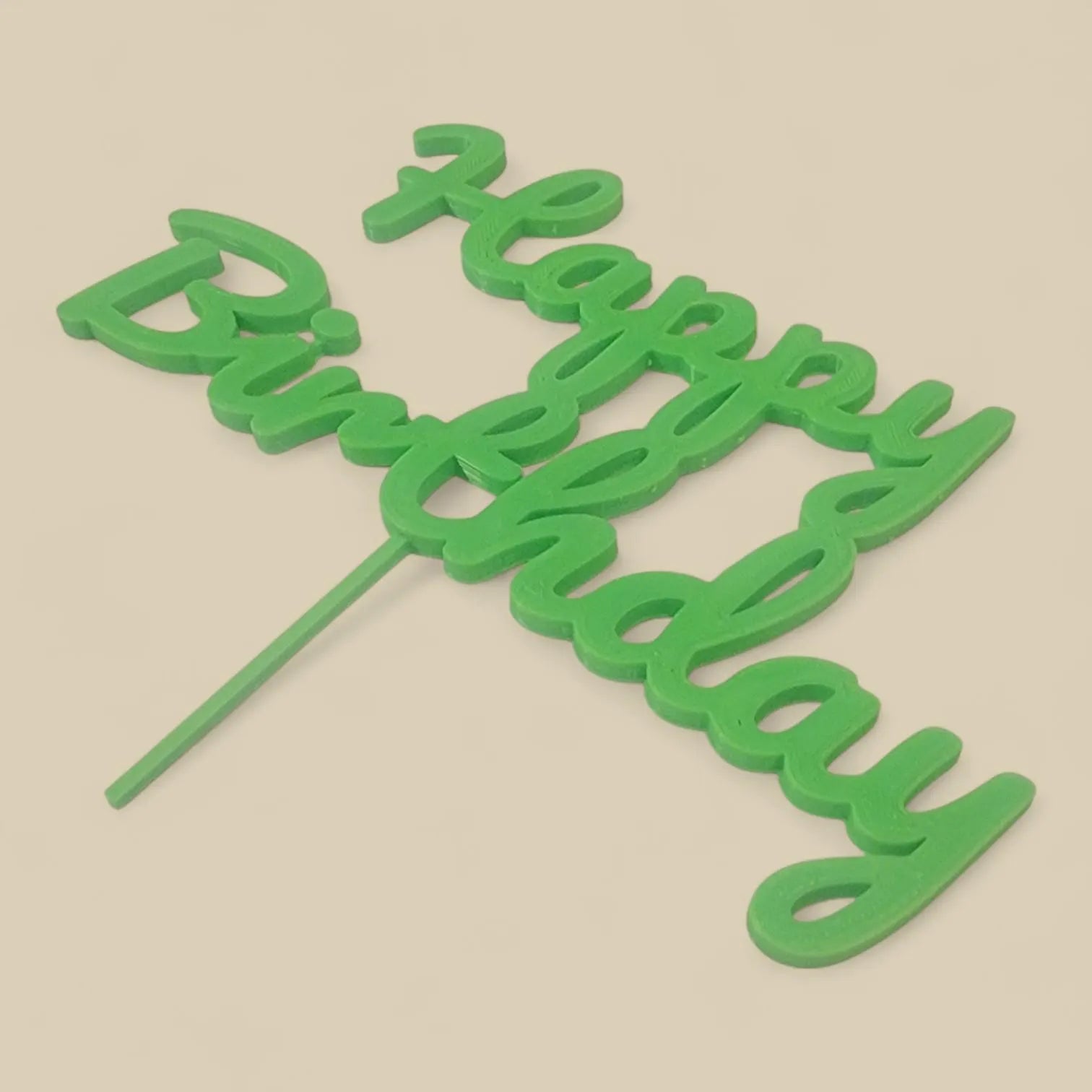 Happy Birthday Cake Topper – Elegant Cake Decoration for Birthday Parties, Reusable Cake Sign