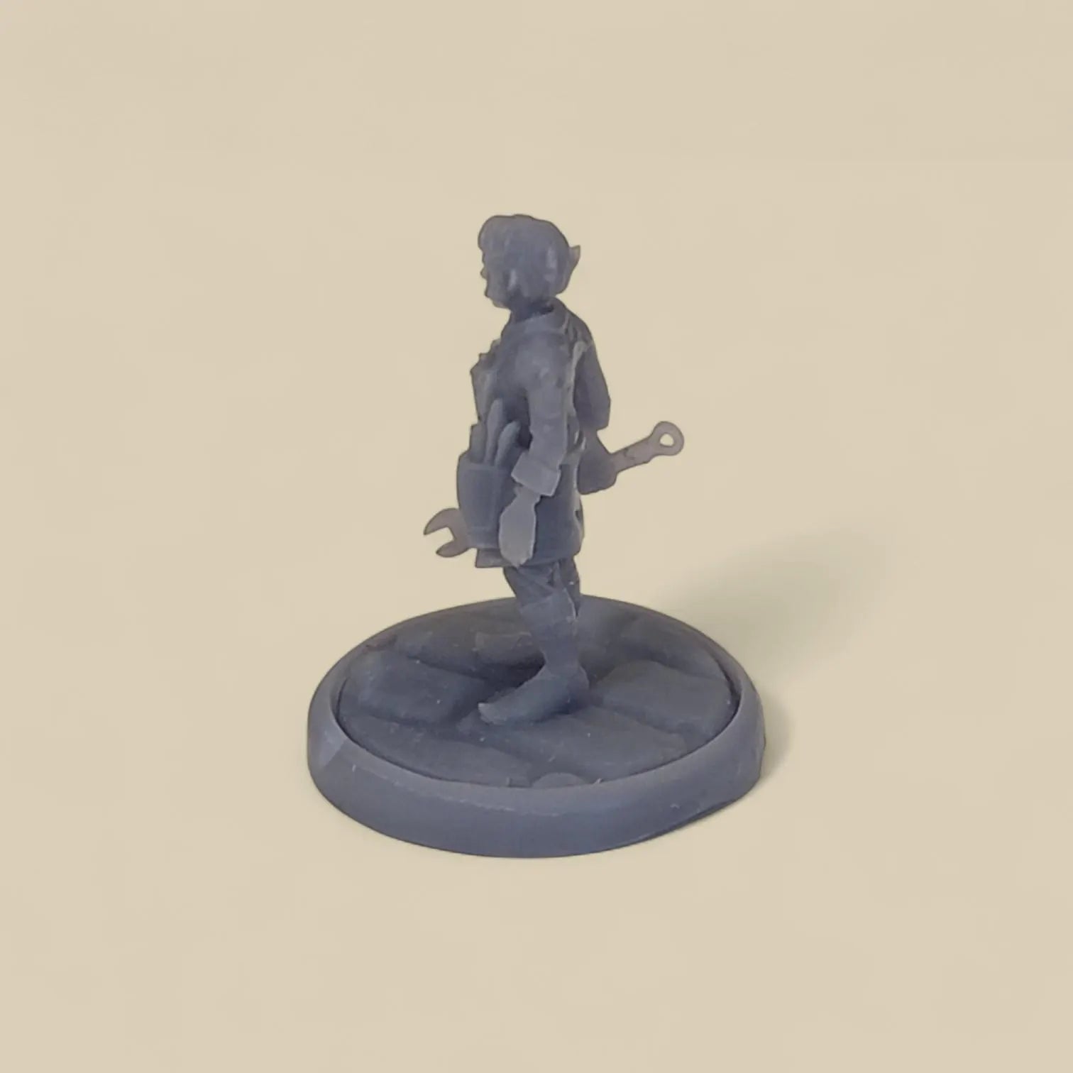 Rock Gnome Miniature with Base – Resin Figurine for Tabletop Games