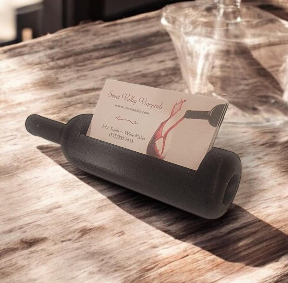 Wine Bottle Business Card Holder – Perfect Business Card Display for Wineries, Restaurants, and Tasting Rooms