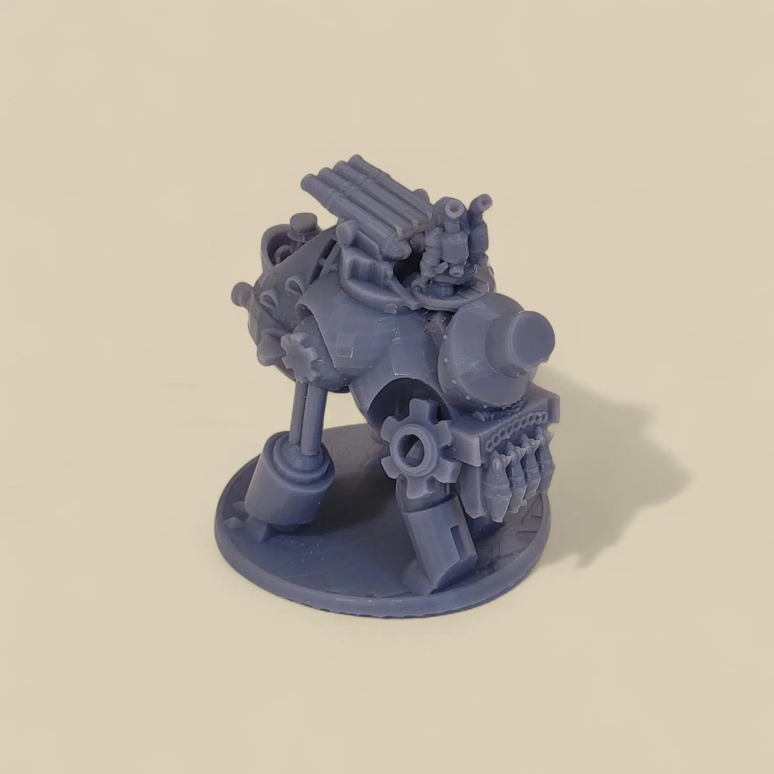Dwarven Cannon Mech Miniature with Base – Resin Model for Tabletop Games