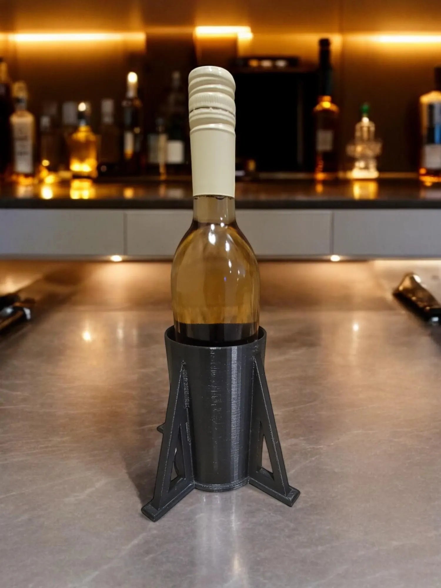 Fireworks Wine Bottle Holder – Rocket Launcher Bottle Holder for Home Bar & Patriotic Décor