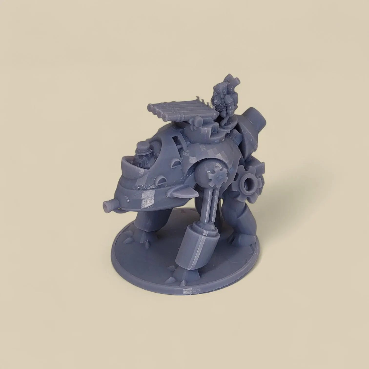 Dwarven Cannon Mech Miniature with Base – Resin Model for Tabletop Games