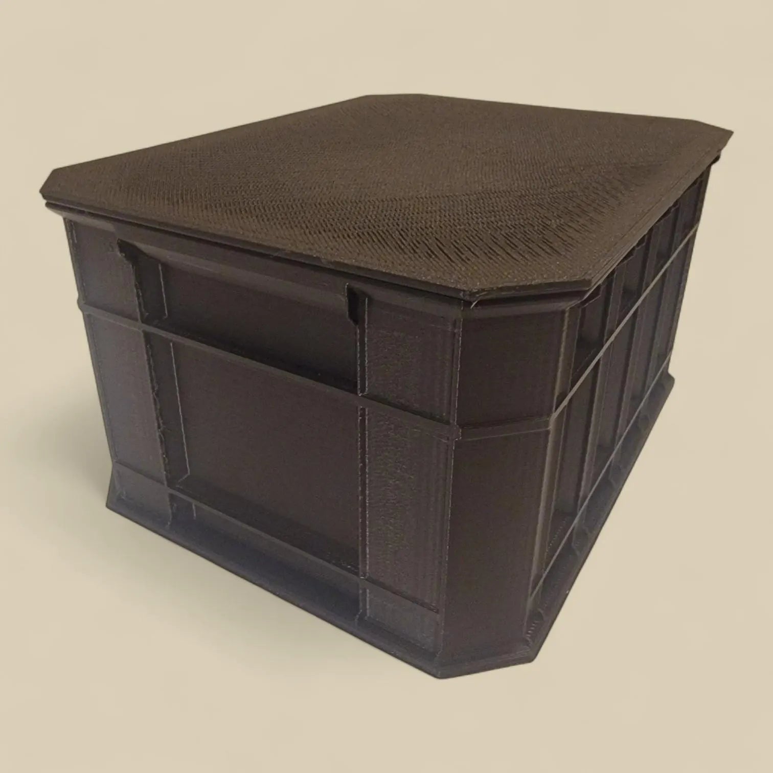 Storage Crate Box with Lid – Small Organizer for Desk, Shelf, or Home