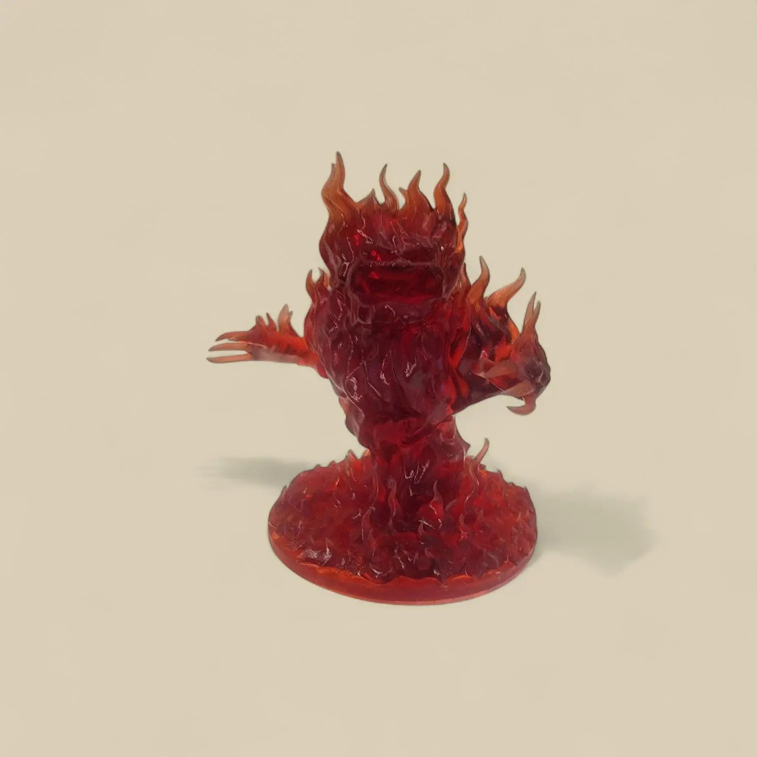Fire Elemental Miniature with Base – 2.5" Resin Fantasy Mini for D&D, TTRPG, or Display