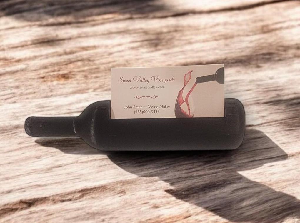 Wine Bottle Business Card Holder – Perfect Business Card Display for Wineries, Restaurants, and Tasting Rooms