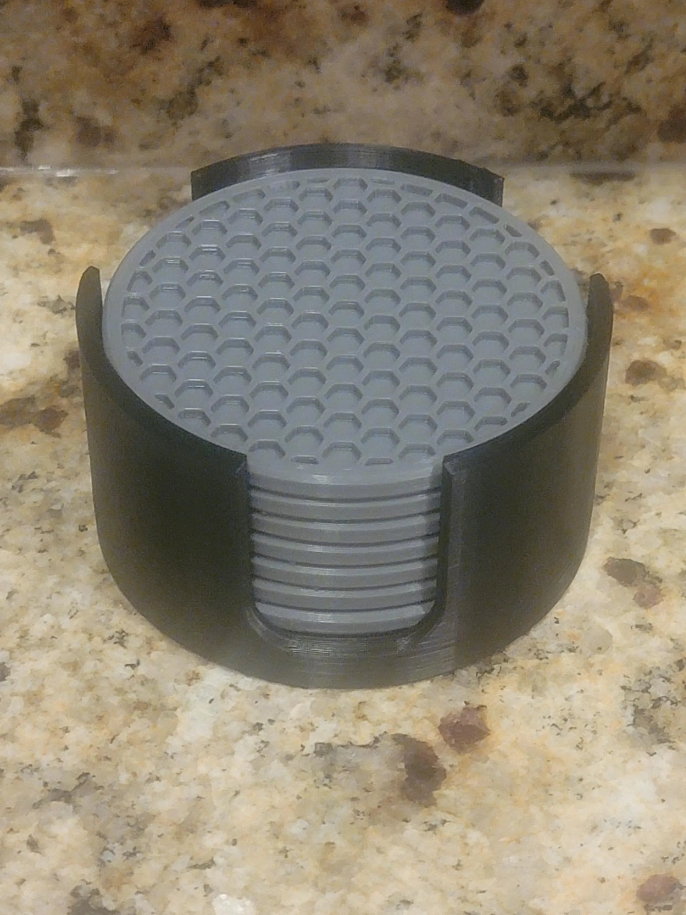 Coaster Set - Unique Plastic Coasters for Modern Living Room Decor!  Set of Seven Coasters for Drinks - Coasters Set