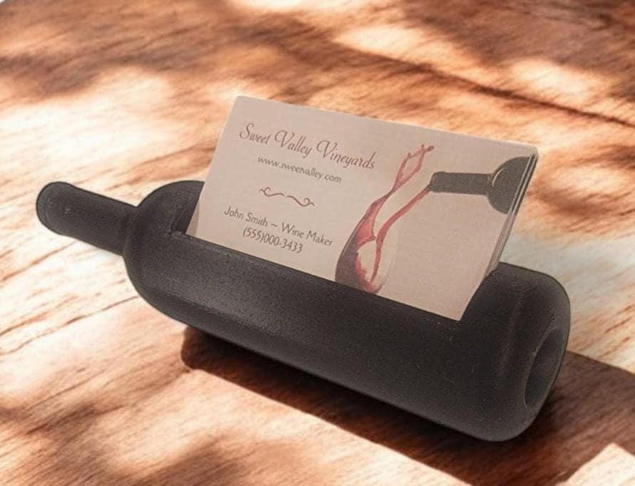 Wine Bottle Business Card Holder – Perfect Business Card Display for Wineries, Restaurants, and Tasting Rooms