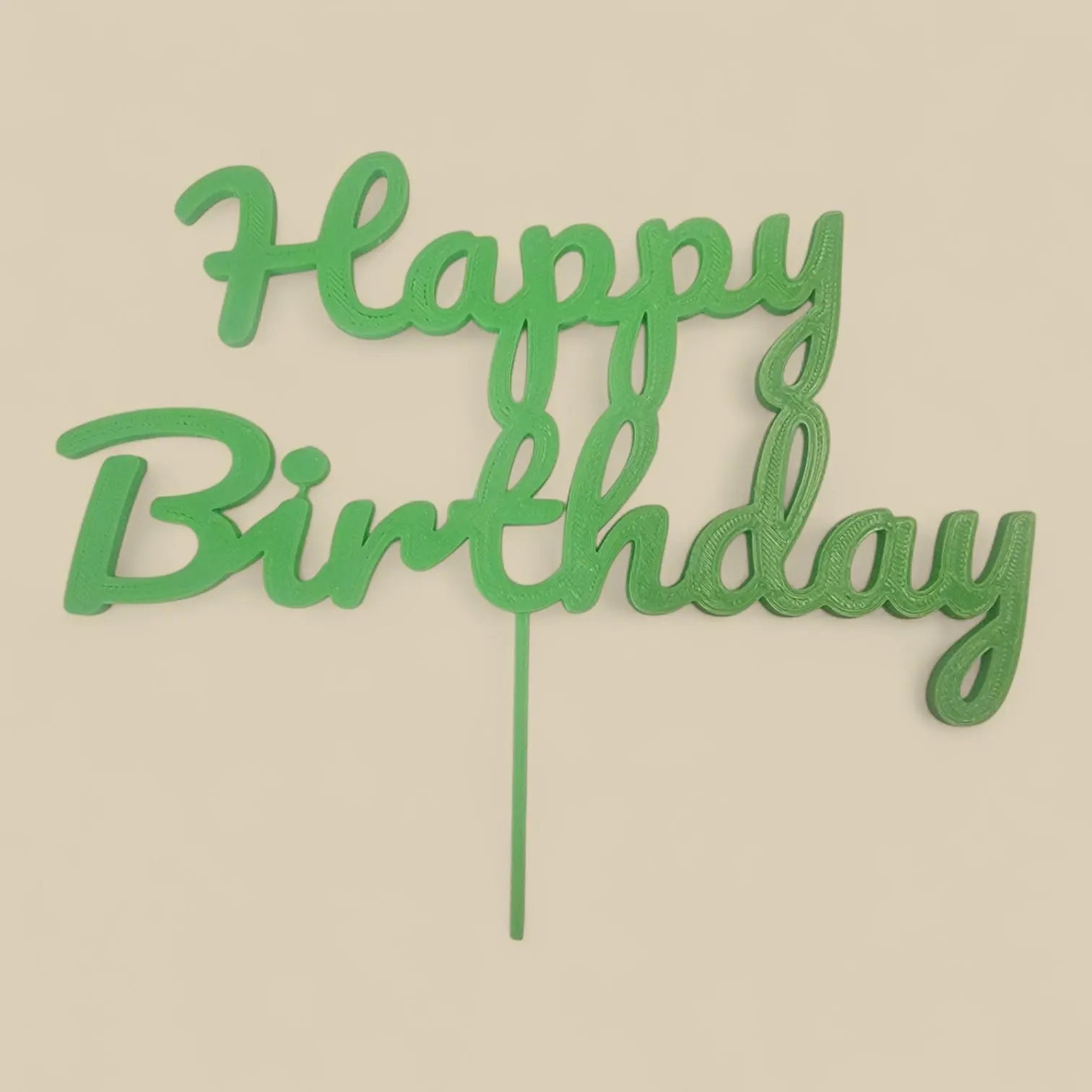 Happy Birthday Cake Topper – Elegant Cake Decoration for Birthday Parties, Reusable Cake Sign