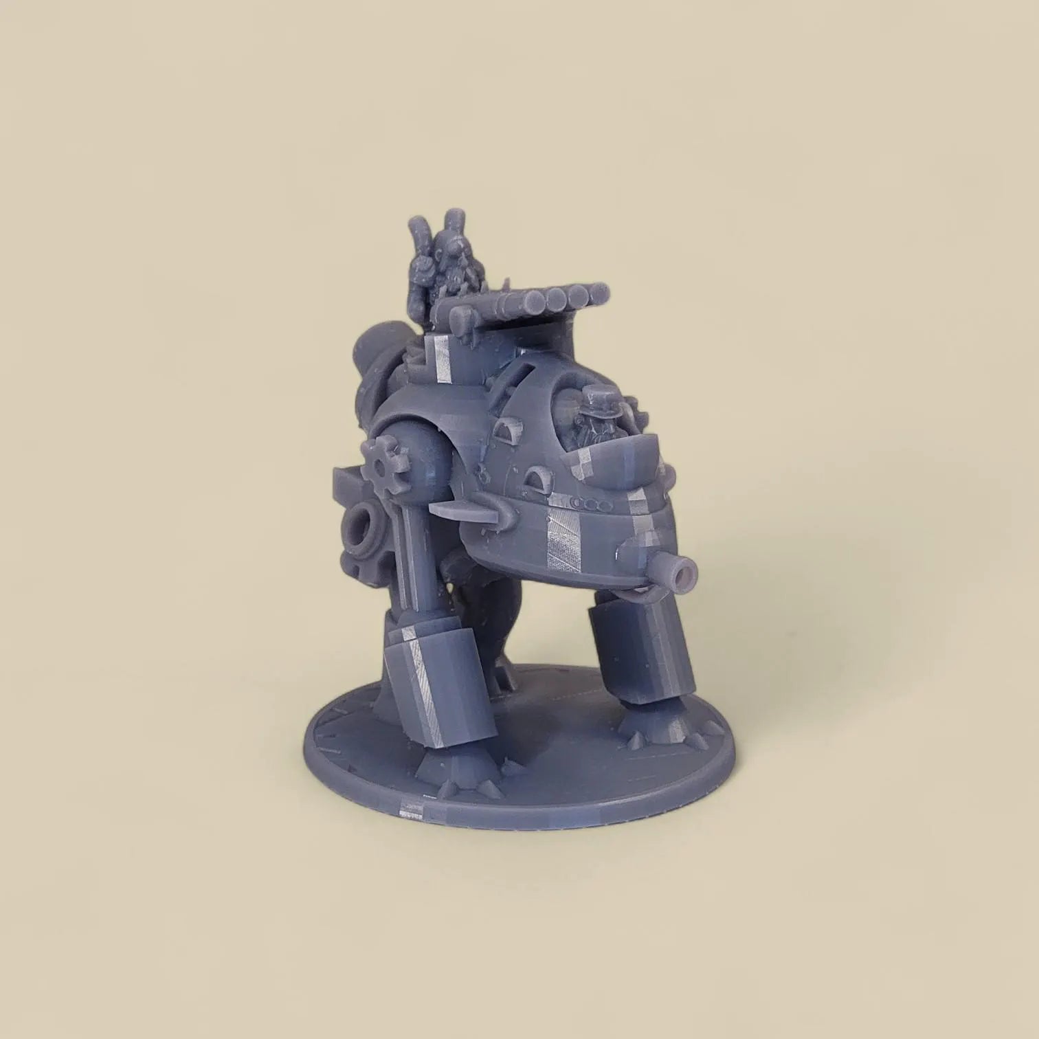 Dwarven Cannon Mech Miniature with Base – Resin Model for Tabletop Games