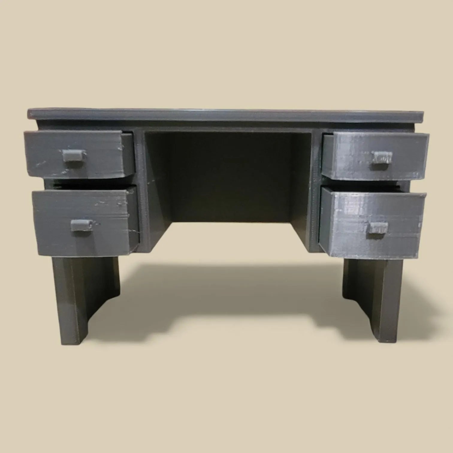 Doll-Size Computer Desk with Functional Drawers