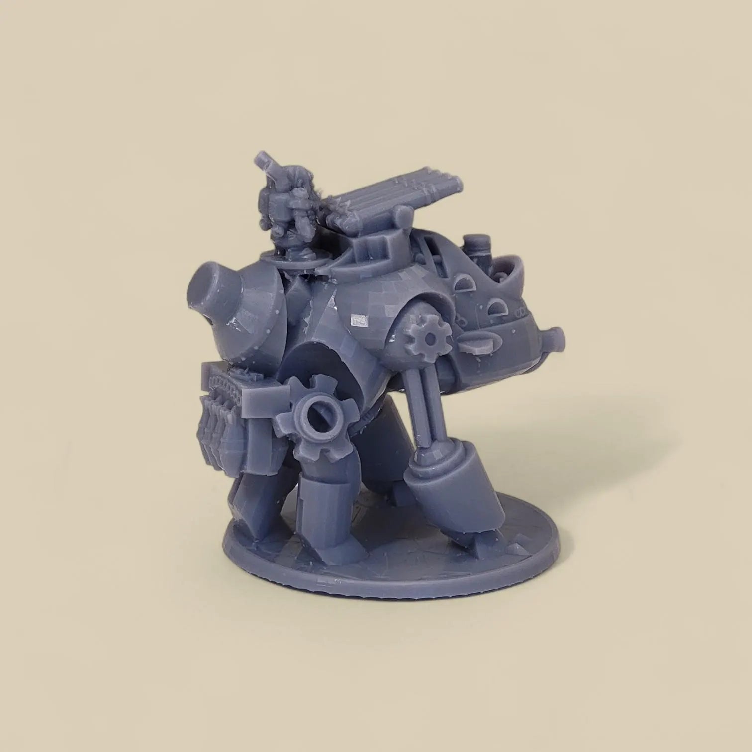 Dwarven Cannon Mech Miniature with Base – Resin Model for Tabletop Games
