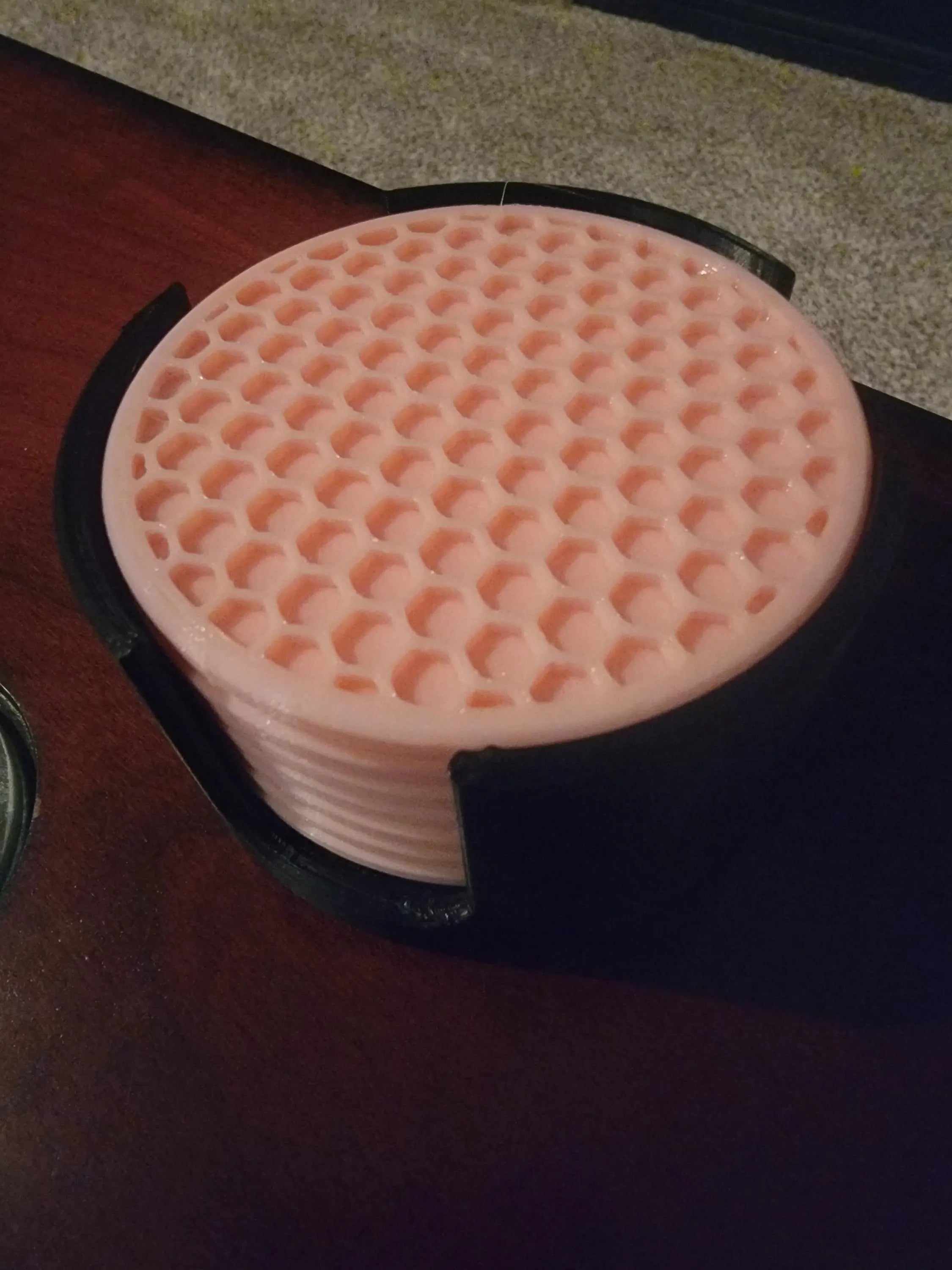 Coaster Set - Unique Plastic Coasters for Modern Living Room Decor!  Set of Seven Coasters for Drinks - Coasters Set