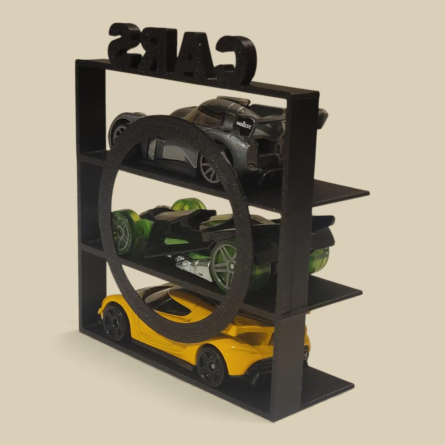 Toy Car Display Stand — 3‑Tier Desk‑Friendly Showcase for Compact Cars