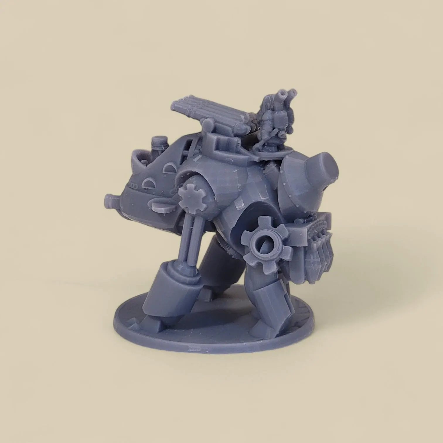 Dwarven Cannon Mech Miniature with Base – Resin Model for Tabletop Games