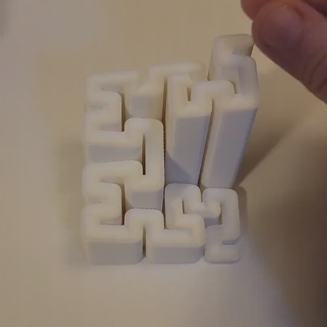 Hilbert Curve Marble Run - Geometric Marble Track, STEM Toy, Desk Decor, 3/16" Bearings Included