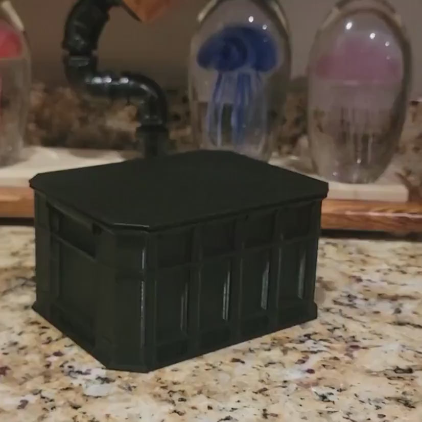 Storage Crate Box with Lid – Small Organizer for Desk, Shelf, or Home